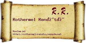 Rothermel Renátó névjegykártya