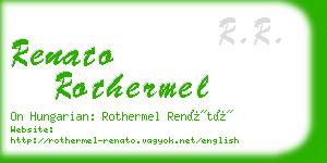 renato rothermel business card